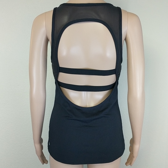 Fabletics Tops - [Fabletics] Mesh Open Strap Back Bra Tank XS